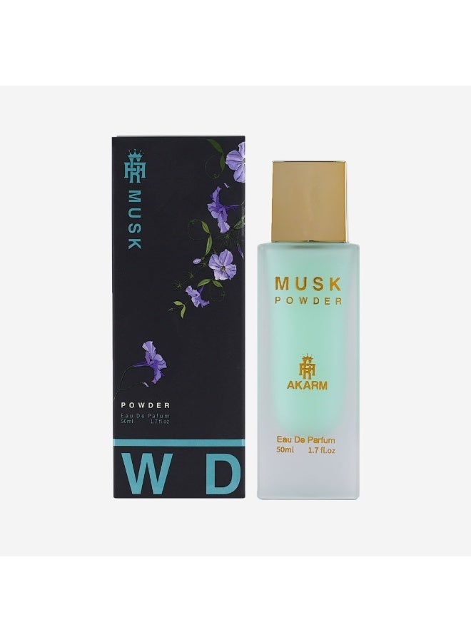 Akarm Musk Powder Perfume for Women - Soft & Clean Scent - 50ml - Image 1